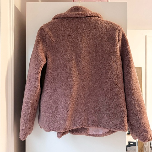 NWOT | BOOHOO PINK TEDDY MOTO JACKET REVOLVE ASOS - Picture 7 of 10